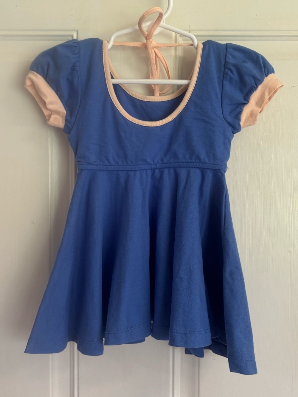 12M Well Dressed Wolf (Omi Jo) French Blue/Peach "Dancer" Dress.  In EUC!